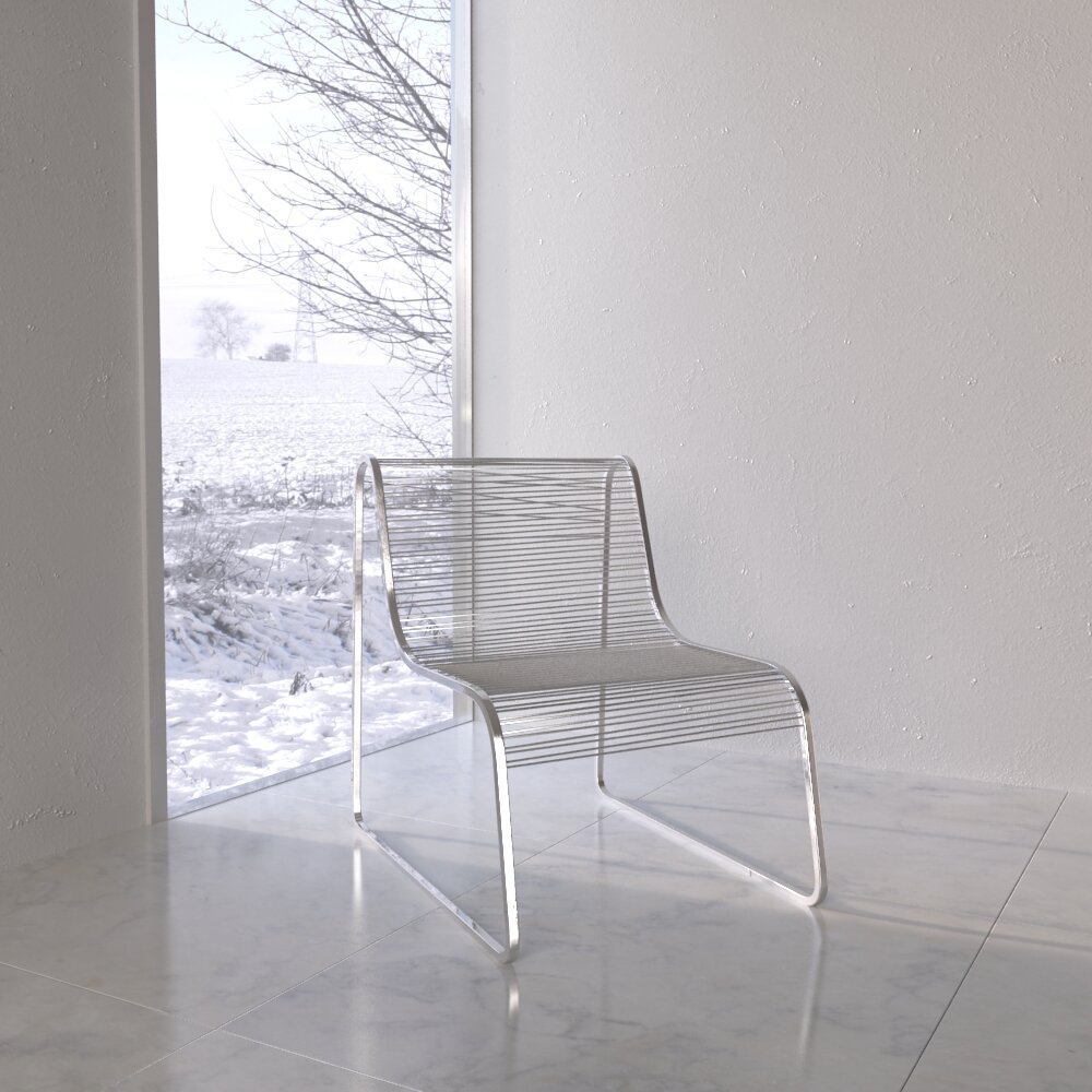 Modern Minimalist Chair 04 3D-Modell