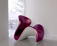 Futuristic Magenta Chair 3D модель