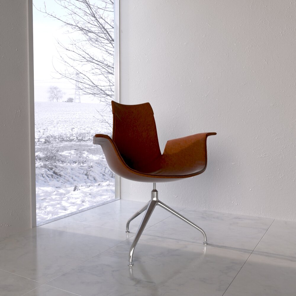Modern Sleek Designer Chair 3D 모델 
