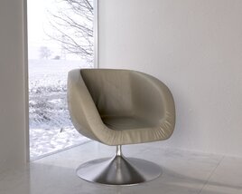 Modern Swivel Lounge Chair 3D 모델 