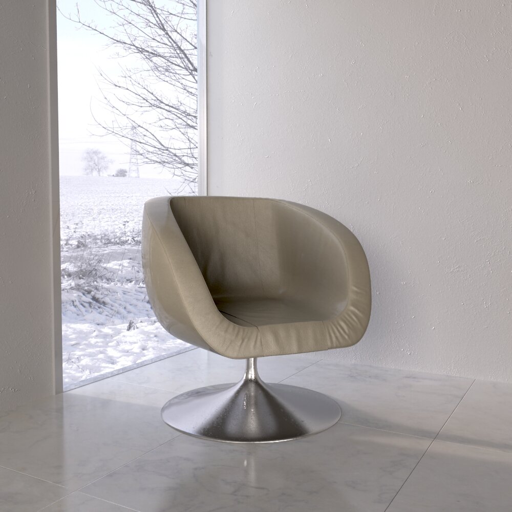 Modern Swivel Lounge Chair Modèle 3D