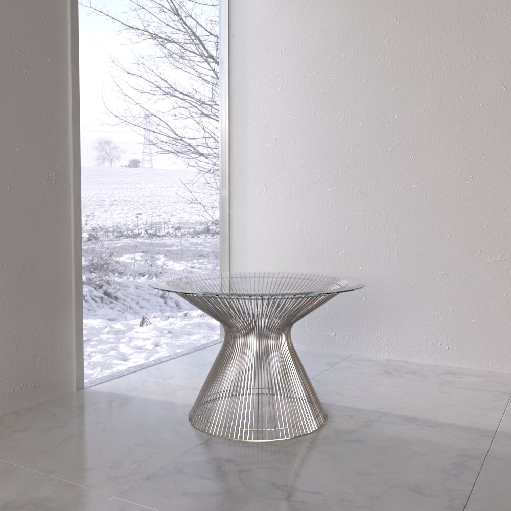 Modern Wireframe Side Table 3D 모델 