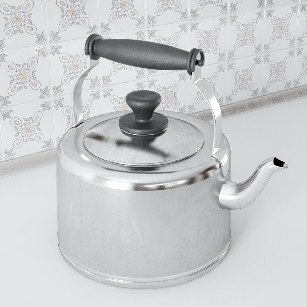 Stainless Steel Whistling Tea Kettle Modelo 3D