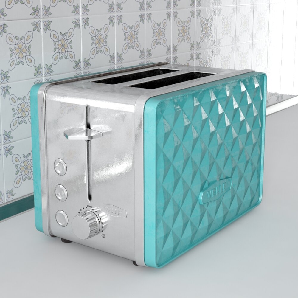 Retro-Style Toaster 3D 모델 