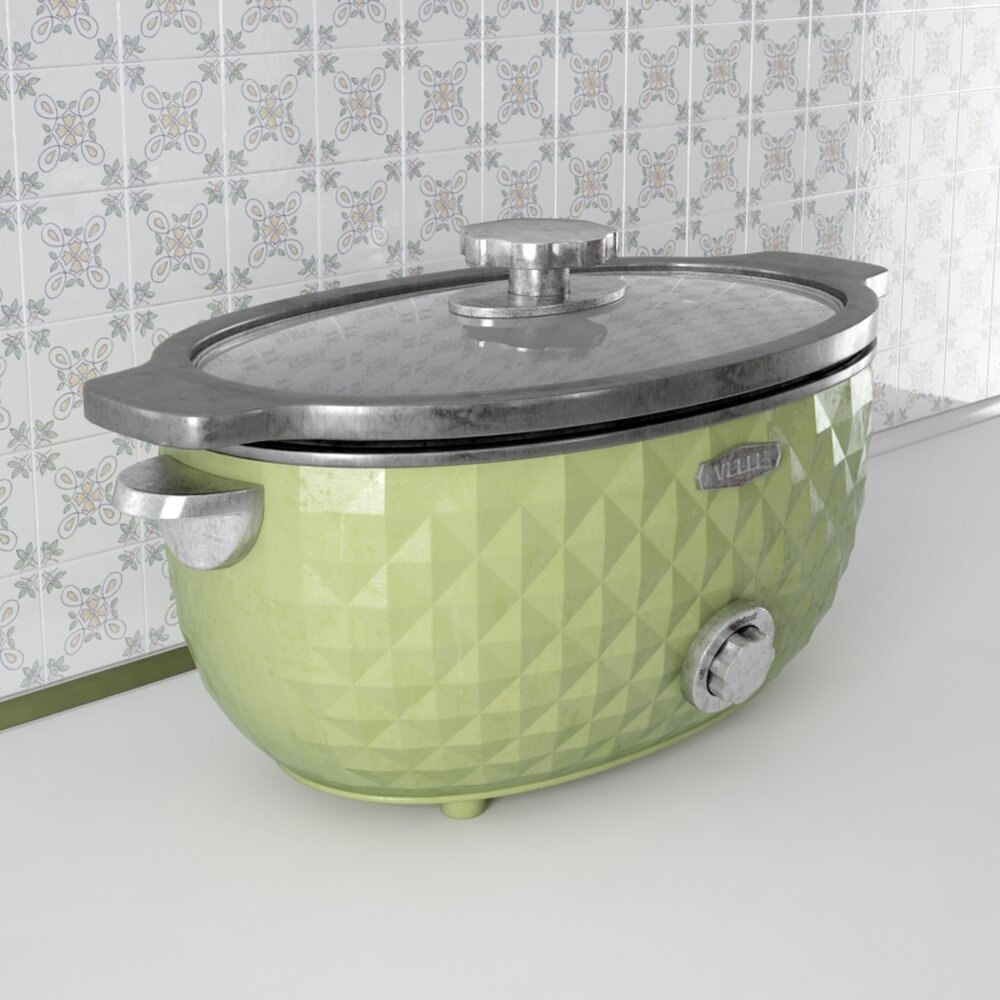 Green Slow Cooker 3D模型
