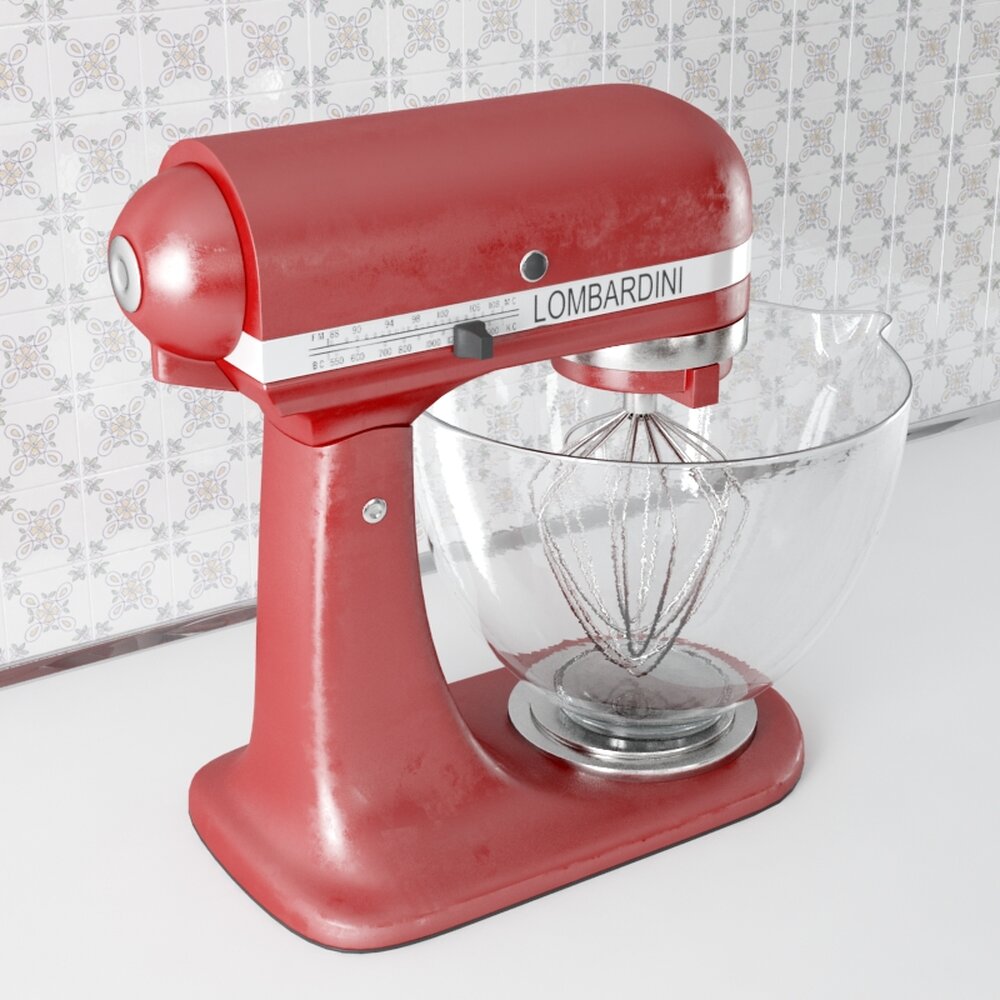 Red Stand Mixer Modelo 3d