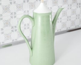 Mint Green Ceramic Pitcher 3D model