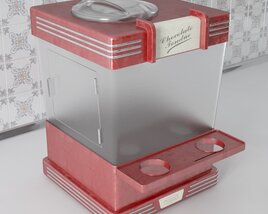 Vintage Red Fondue 3D 모델 