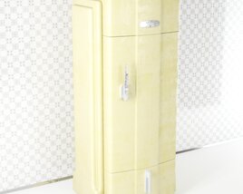 Vintage Refrigerator 02 3D модель