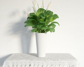 Green Potted Plant Decor Modelo 3d