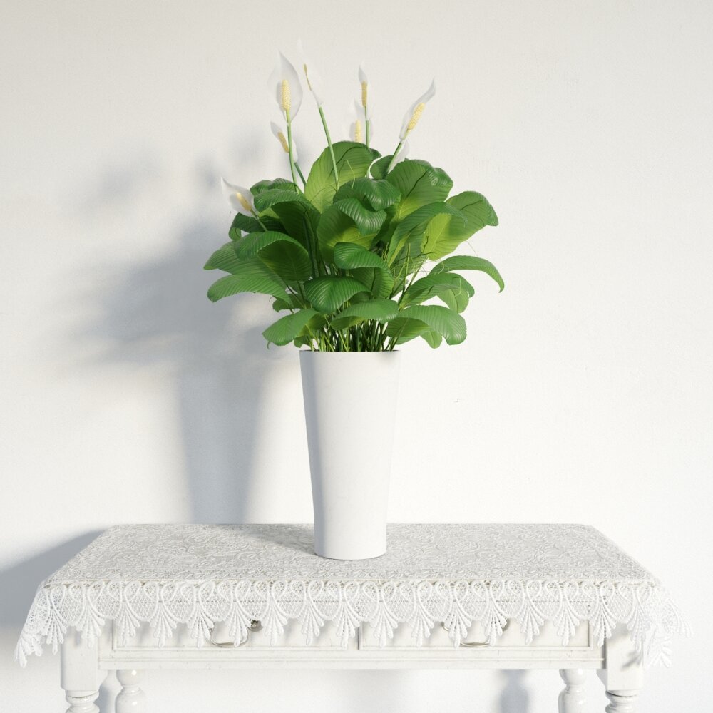 Green Potted Plant Decor Modello 3D