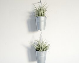 Hanging Metal Planter Duo 3D 모델 