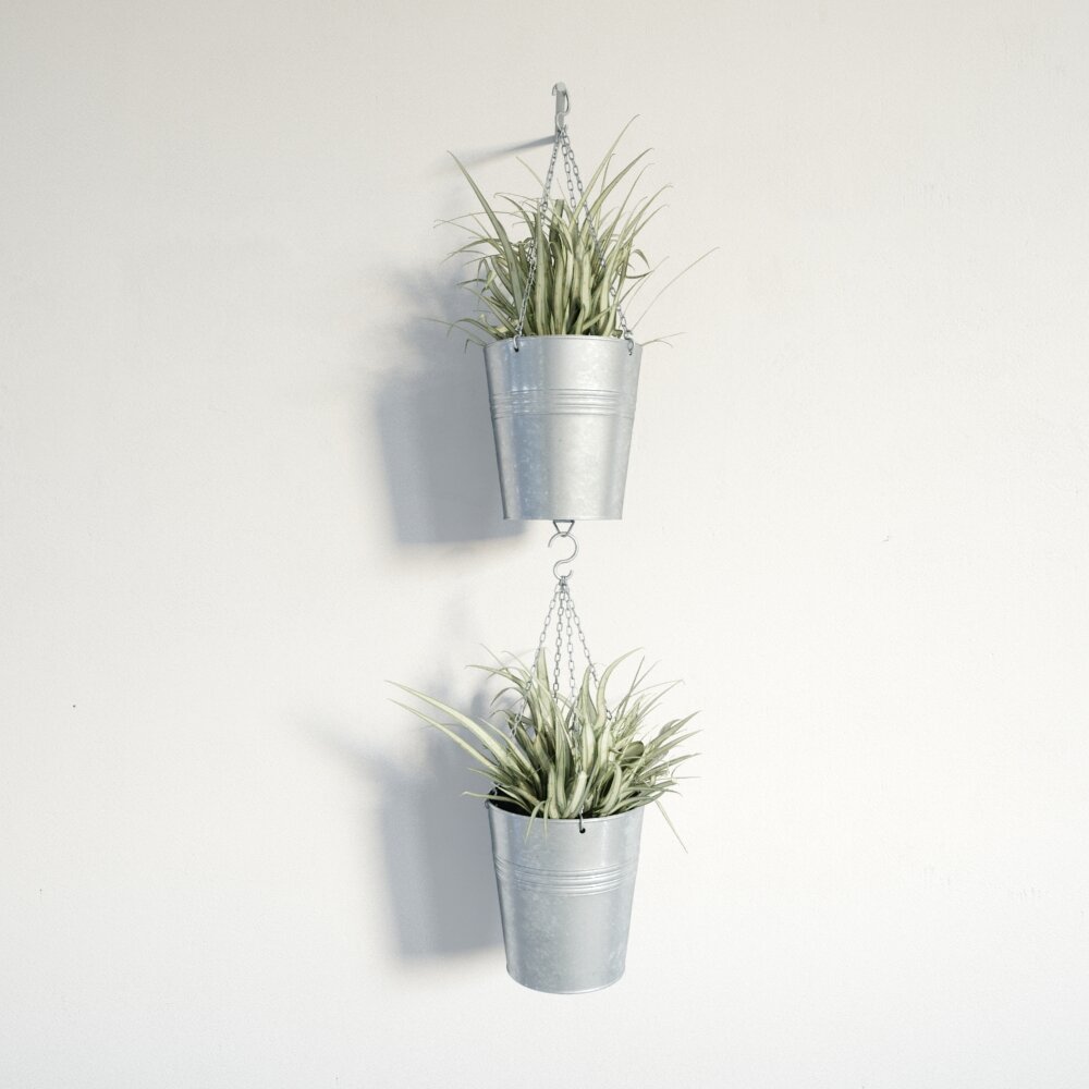 Hanging Metal Planter Duo Modelo 3D