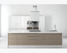 Modern Kitchen Interior 09 3D-Modell
