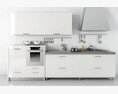 Modern White Kitchen 04 Modello 3D
