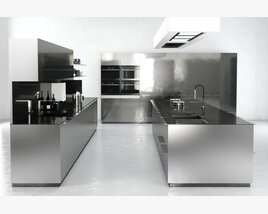 Modern Minimalist Kitchen 06 Modelo 3d