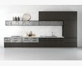 Modern Minimalist Kitchen Design Modello 3D