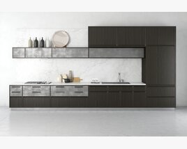 Modern Minimalist Kitchen Design 3D модель