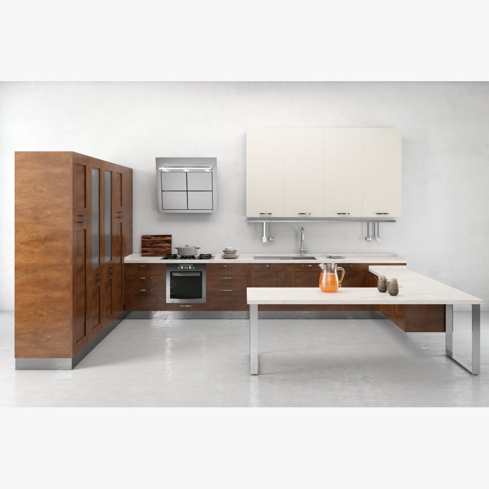 Modern Kitchen Interior 11 Modello 3D