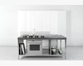 Minimalist Modern Kitchen Counter 3D модель