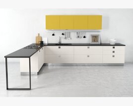Modern Kitchen Interior Design 05 3Dモデル