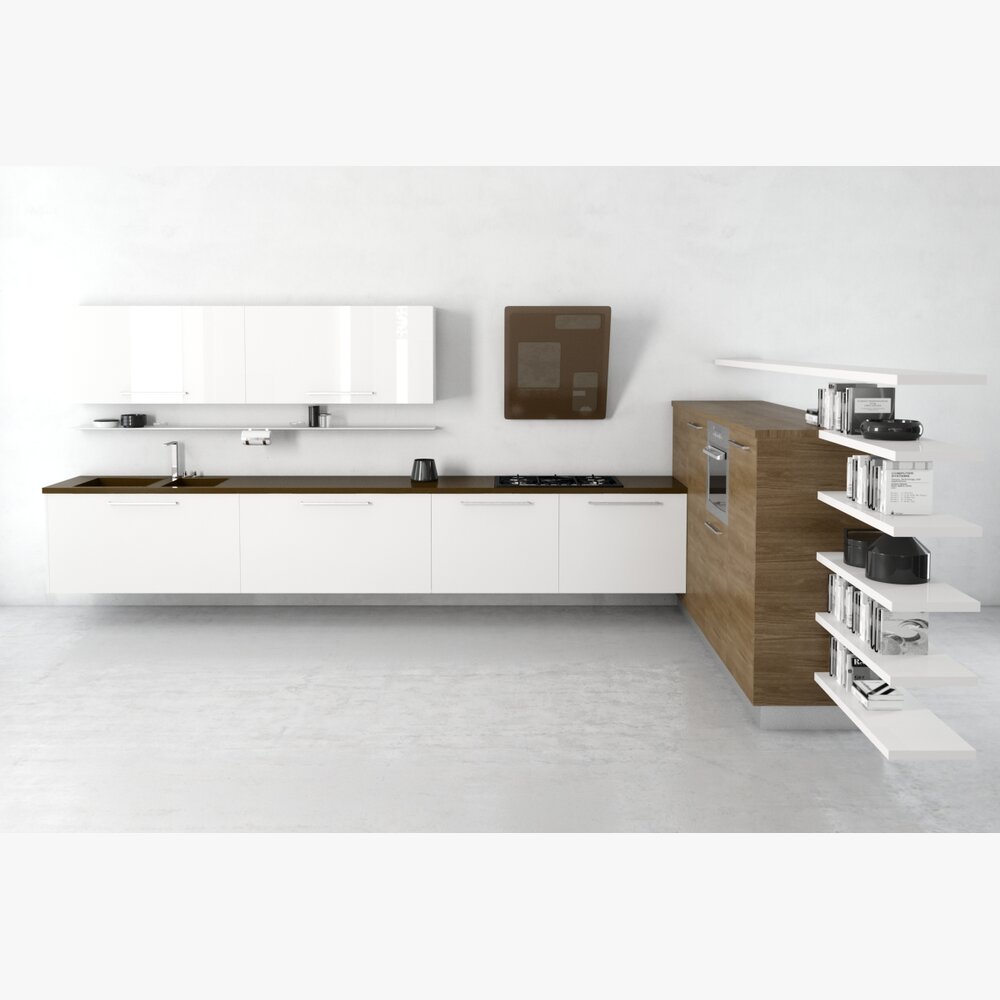 Modern Kitchen Interior Design 06 3D model