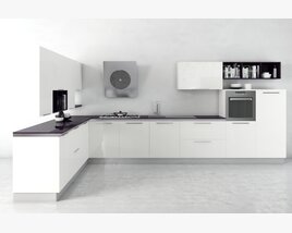 Modern Minimalist Kitchen Design 03 3D-Modell