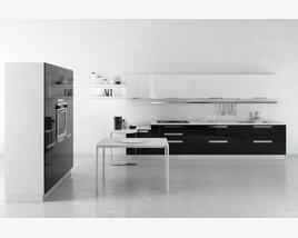 Modern Minimalist Kitchen Design 04 Modelo 3d