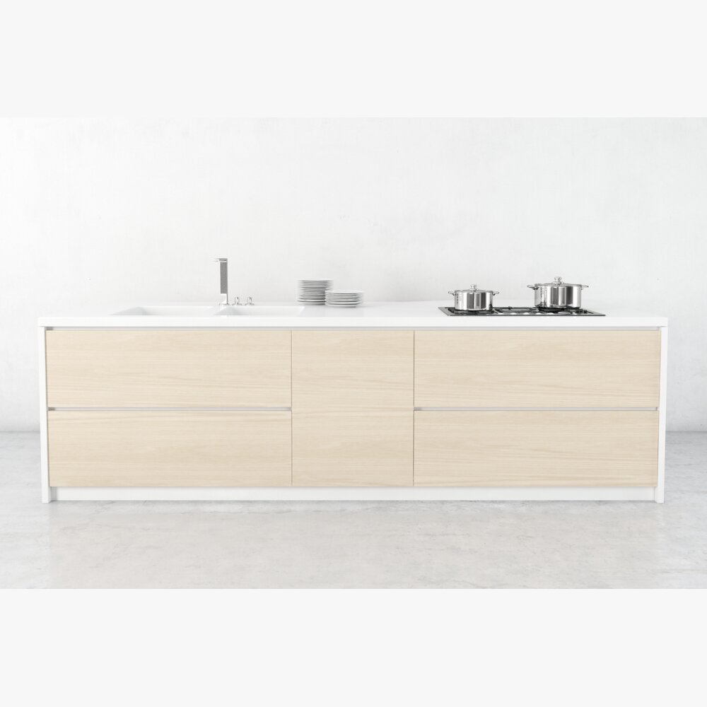 Minimalist Kitchen Sideboard Modelo 3d