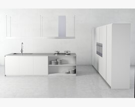 Minimalist Modern Kitchen Modelo 3d