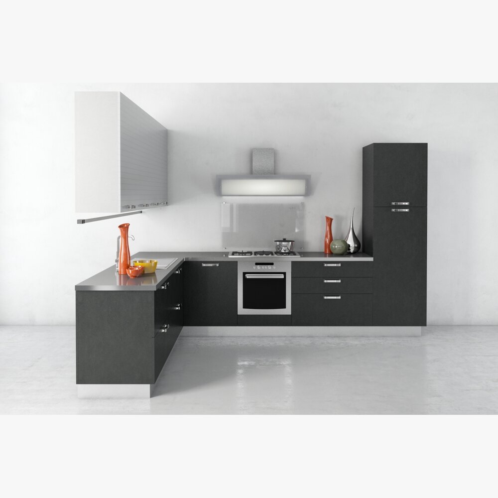 Modern Kitchen Design 03 Modèle 3D