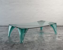 Modern Glass Coffee Table Design 3D модель