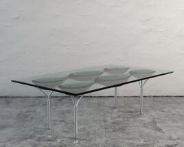 Modern Glass Coffee Table 3D-Modell