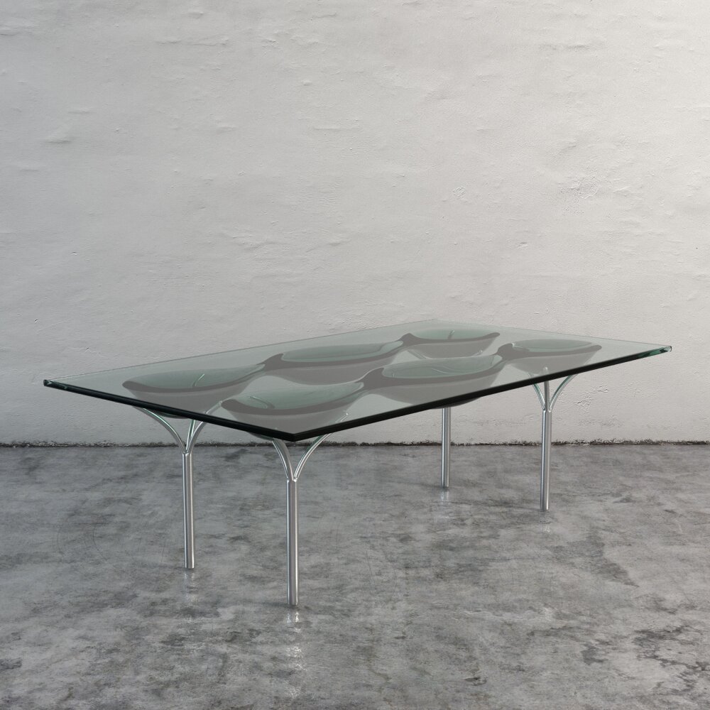 Modern Glass Coffee Table Modèle 3d