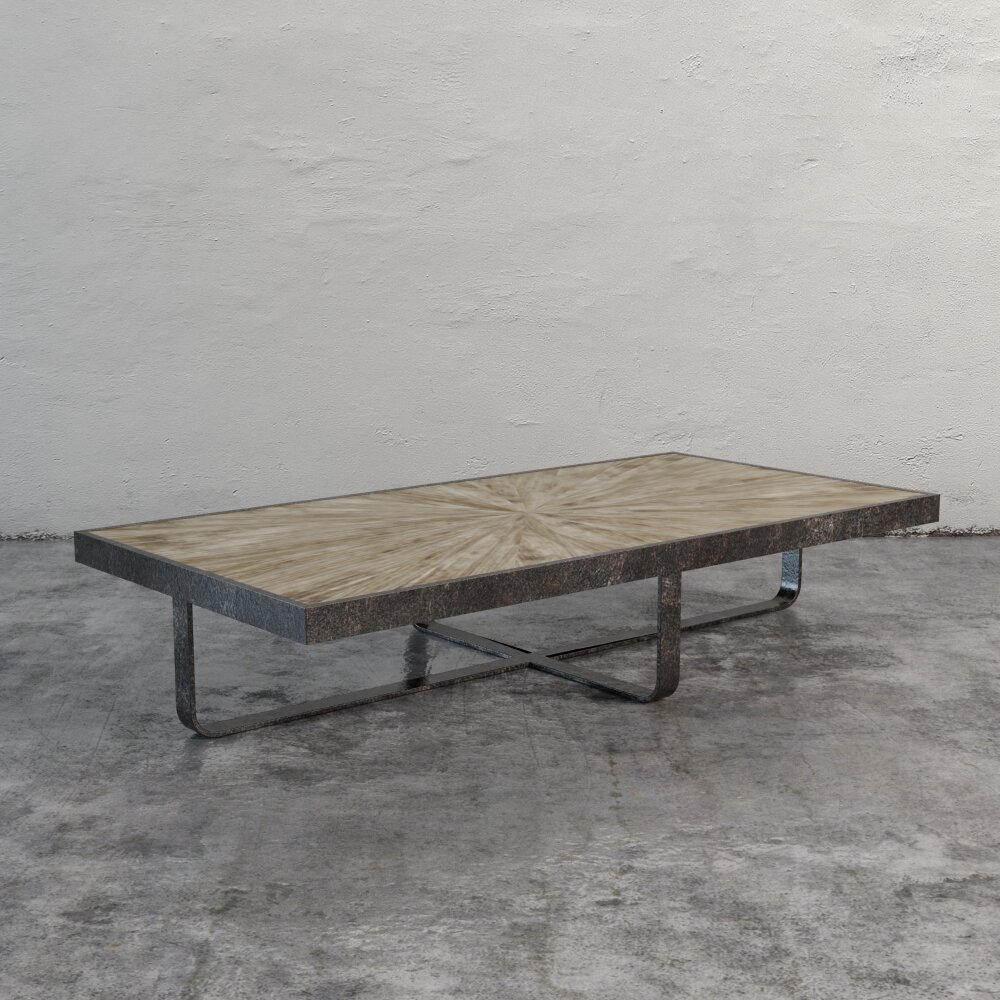 Modern Industrial Coffee Table 3D-Modell