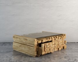 Wooden Pallet Coffee Table 3D модель