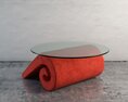 Modern Rolled Carpet Coffee Table Modelo 3D