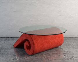 Modern Rolled Carpet Coffee Table 3D 모델 