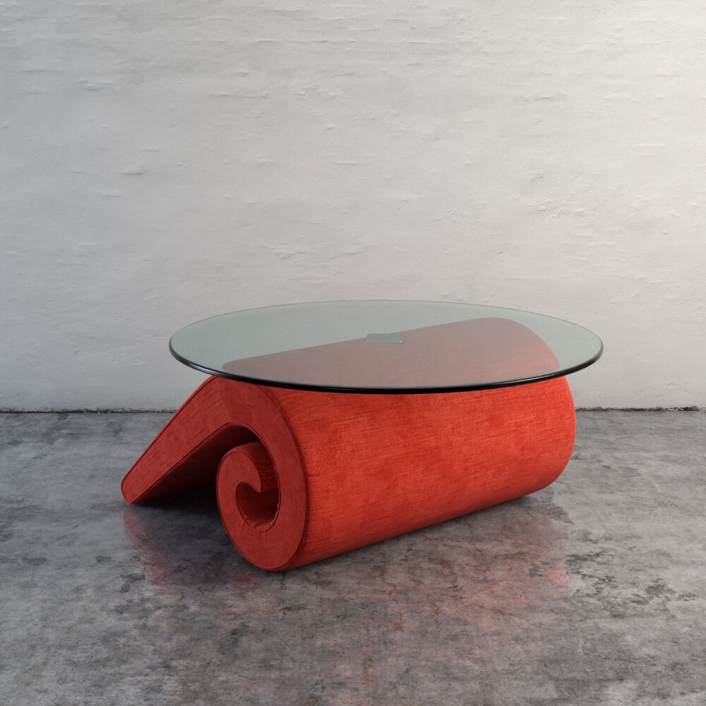 Modern Rolled Carpet Coffee Table 3D модель