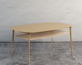 Modern Wooden Coffee Table 3D 모델 