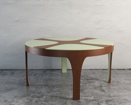 Modern Wooden Puzzle Table 3D модель