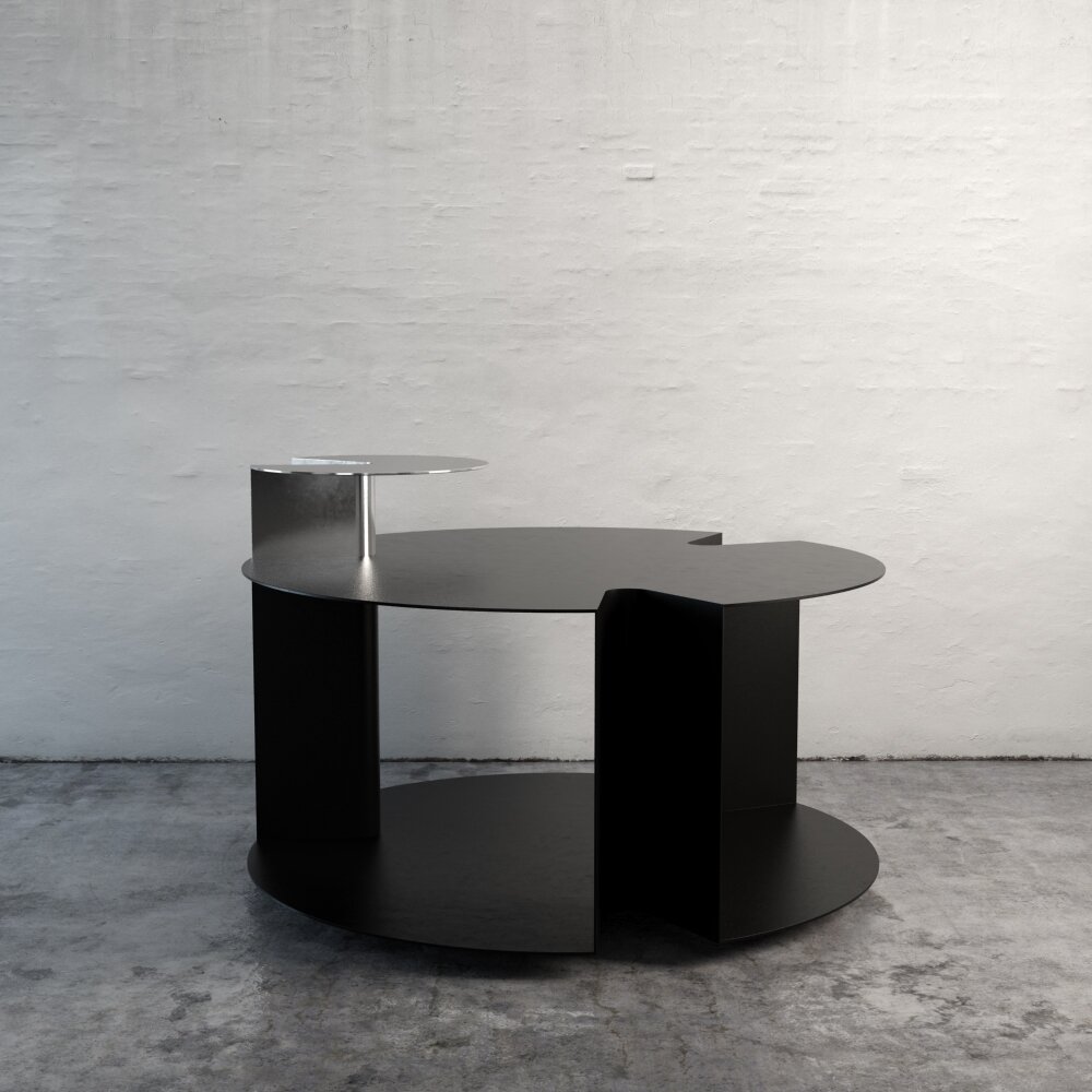 Modern Black Coffee Table Modello 3D