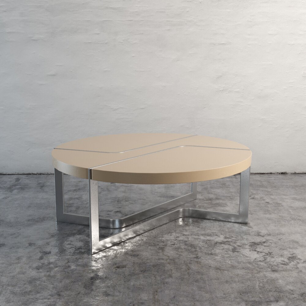 Contemporary Oval Coffee Table Modello 3D