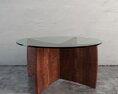 Contemporary Wooden Coffee Table Modello 3D