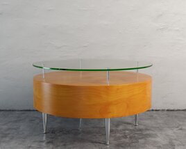 Modern Glass-Top Coffee Table Modèle 3D