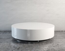 Modern White Minimalist Coffee Table Modello 3D