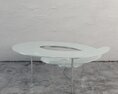 Futuristic Oval Glass Coffee Table 3D 모델 