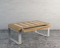 Modern Wooden Coffee Table with Drawer Modèle 3d