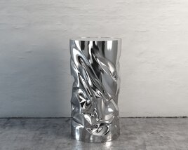 Abstract Silver Cylinder Table 3D model