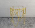 Geometric Wireframe Side Table 3D 모델 